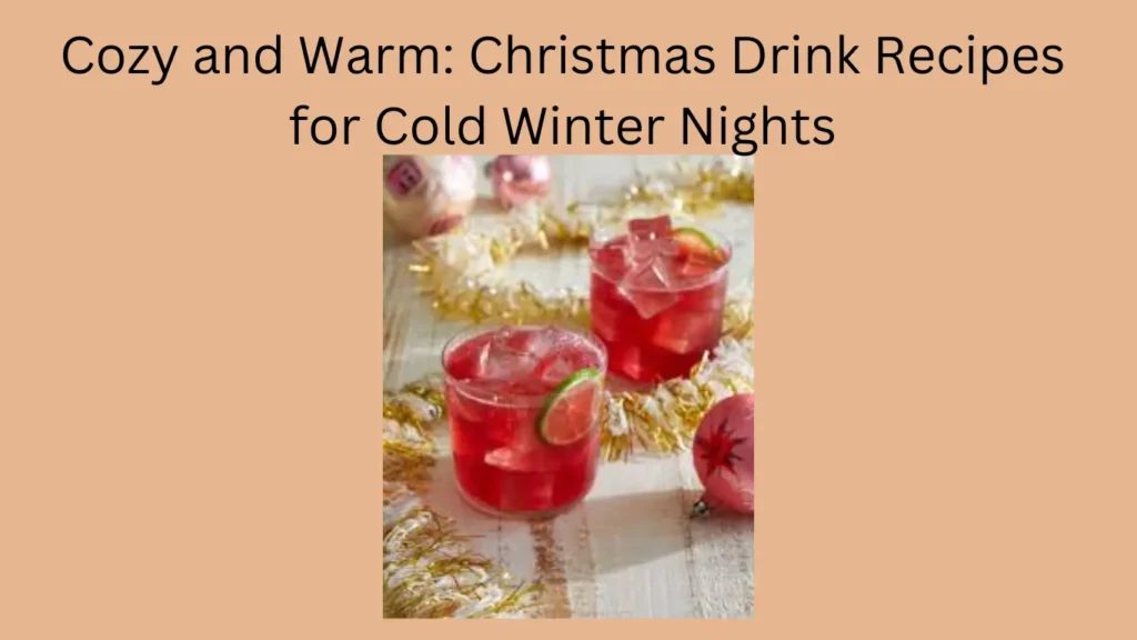 Cozy and Warm: Christmas Drink Recipes for Cold Winter Nights