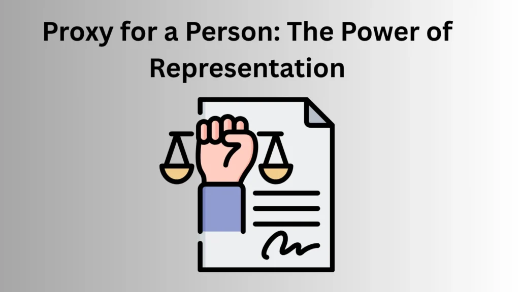 Proxy for a Person: The Power of Representation